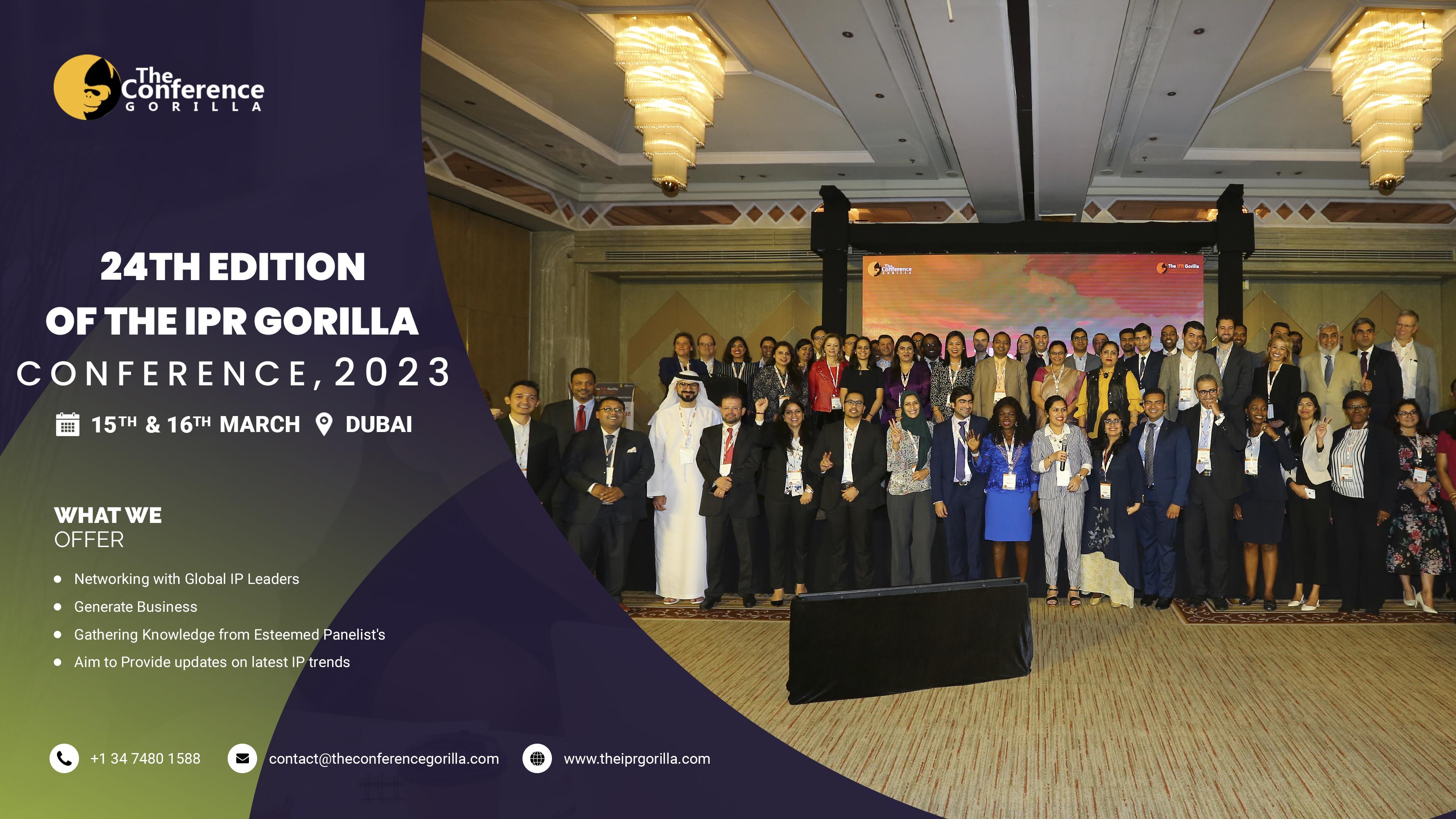 24th edition of The IPR Gorilla Conference, 2023 Dubai.