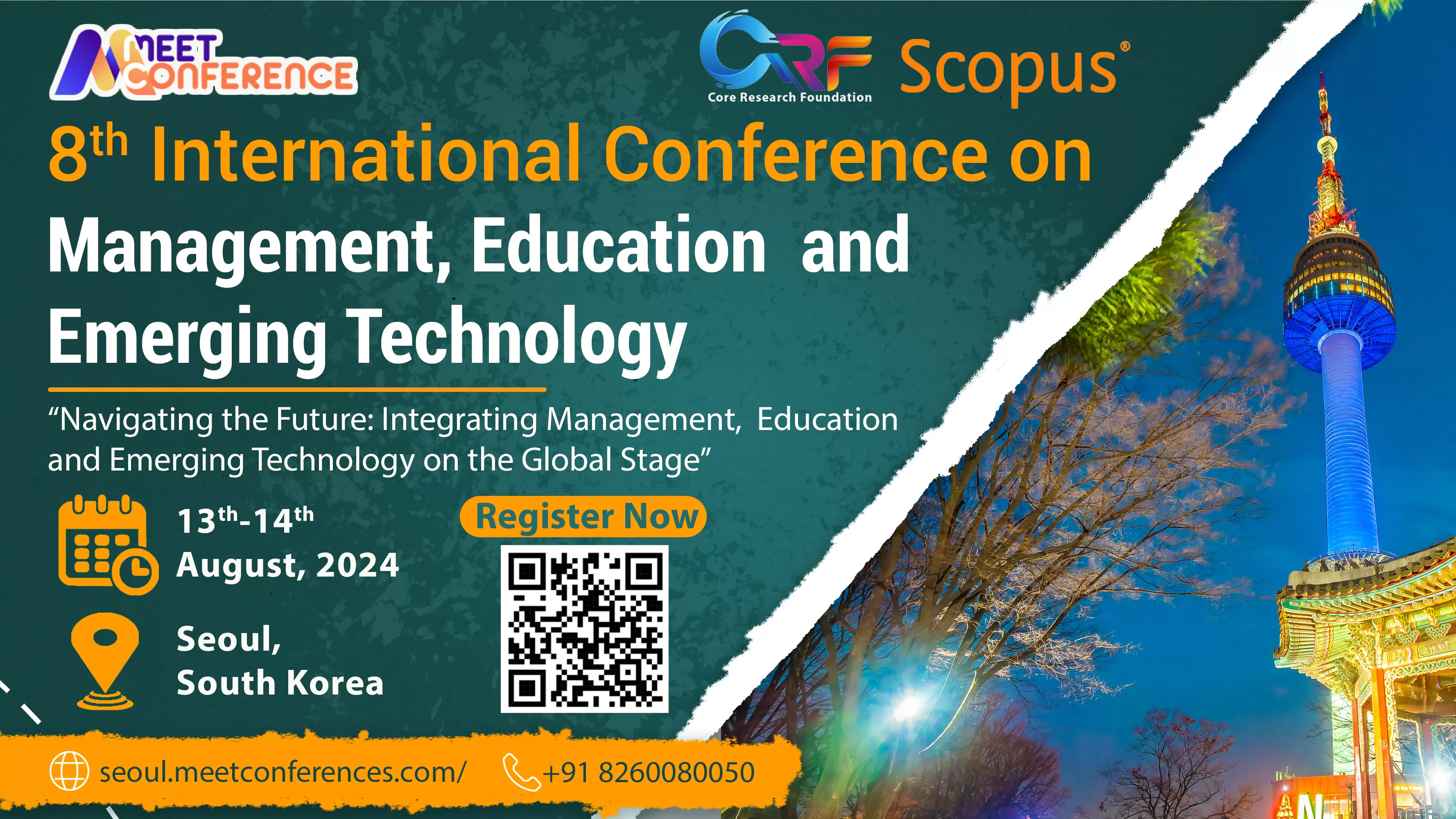 8th International Conf on Management, Education and Emerging Tech