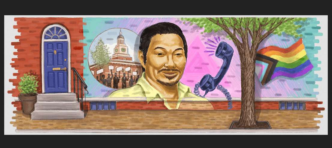 Google Doodle Celebrating Kiyoshi Kuromiya today