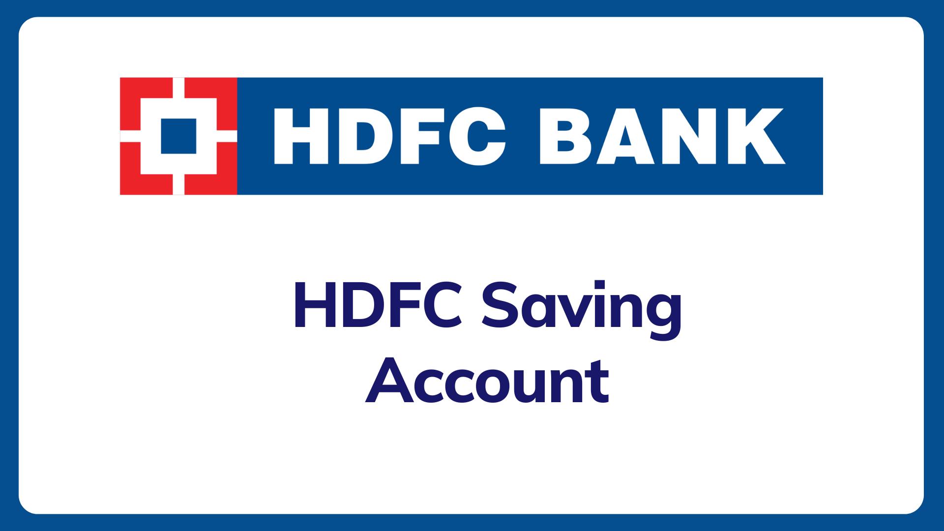 HDFC Zero Balance saving Account