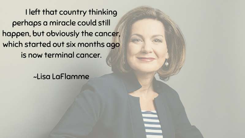 I left that country thinking perhaps a miracle ~Lisa LaFlamme