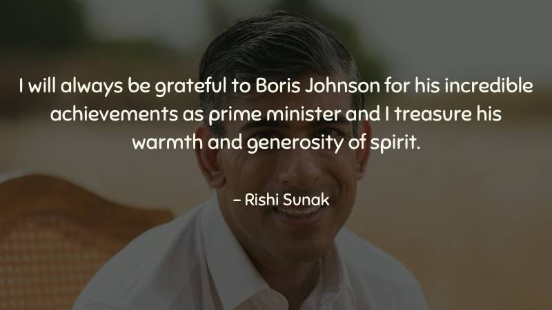 I will always be grateful to Boris Johnson 