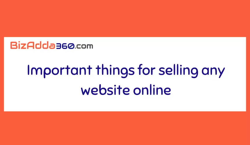 Important things for selling any website online