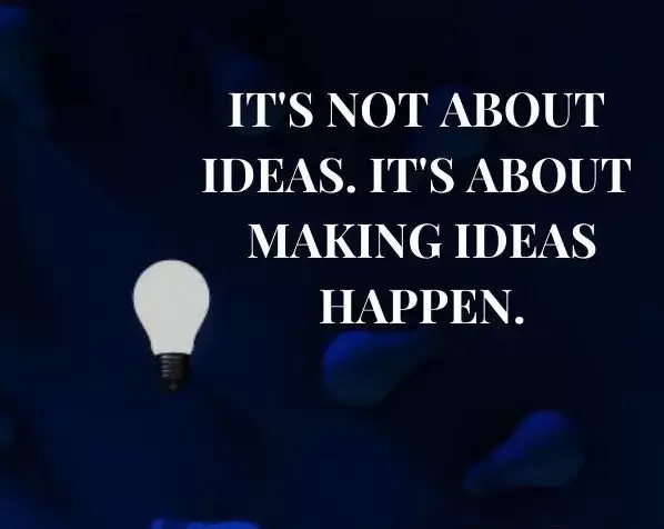 It's not about ideas