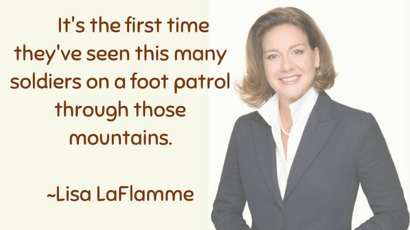 It's the first time they've seen this many soldiers  ~Lisa LaFlamme