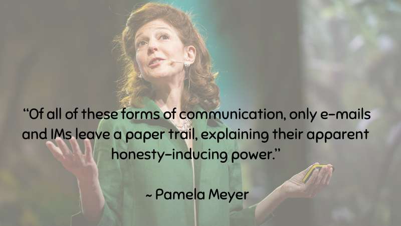 Of all of these forms of communication ~ Pamela Meyer