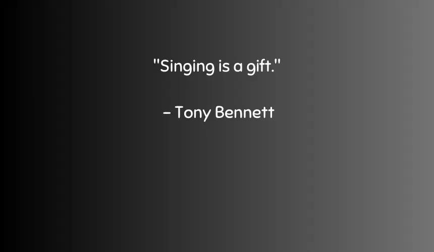 Singing is a gift