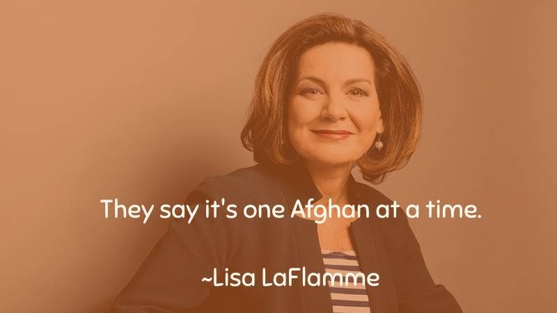 They say it's one Afghan at a time. ~Lisa LaFlamme