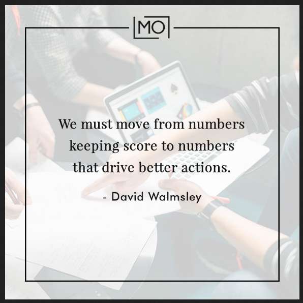 We must move from numbers keeping score––David Walmsley