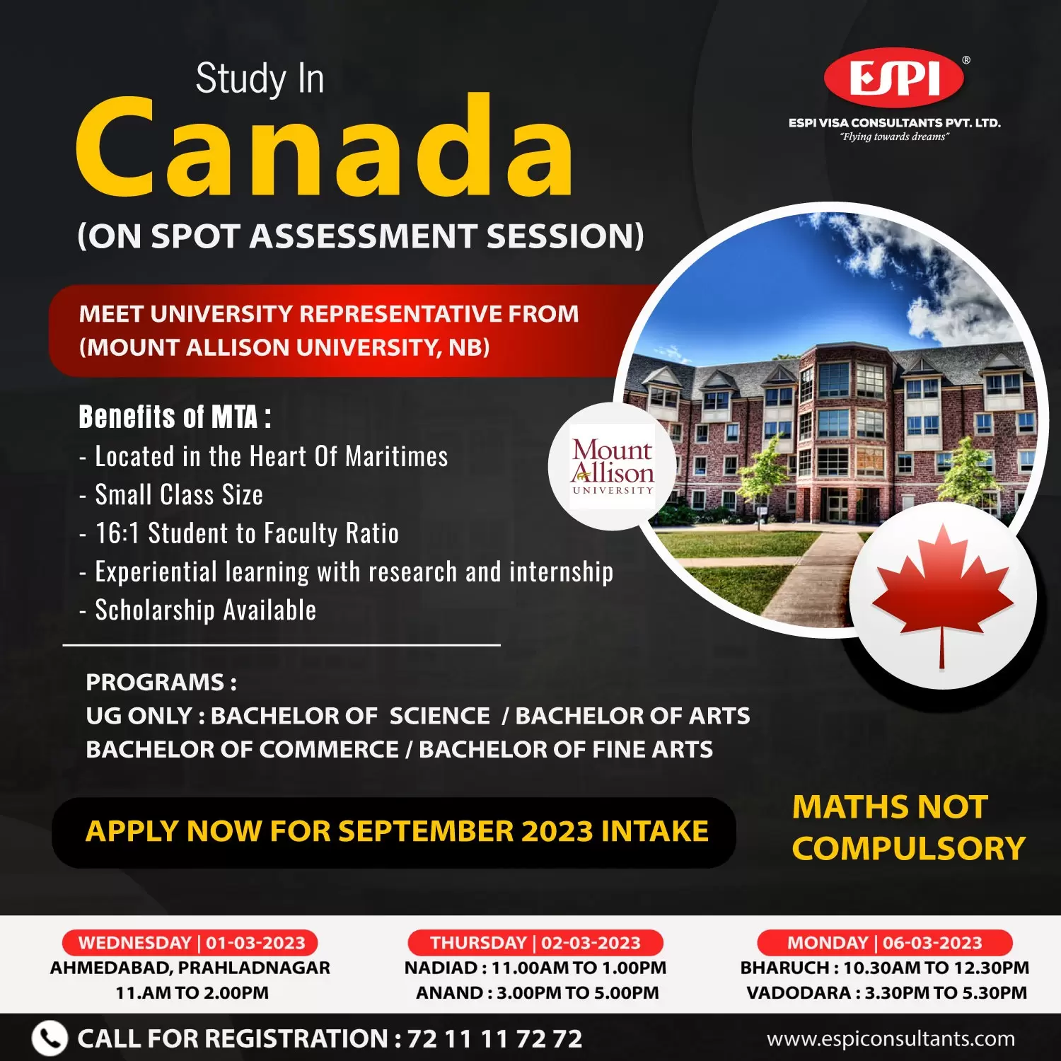 Apply Now For September 2023 Intake At Study In Canada
