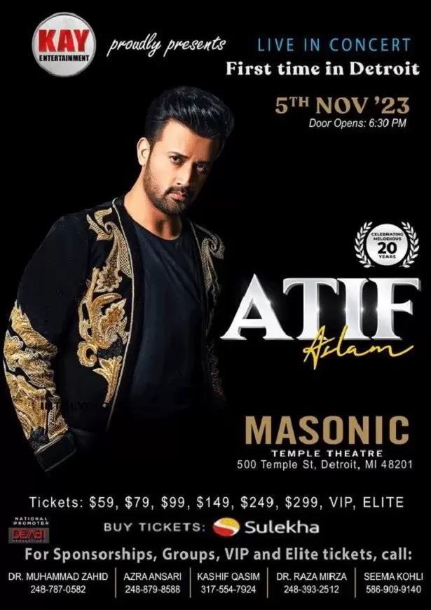 Atif Aslam Live Concert in Detroit 2023