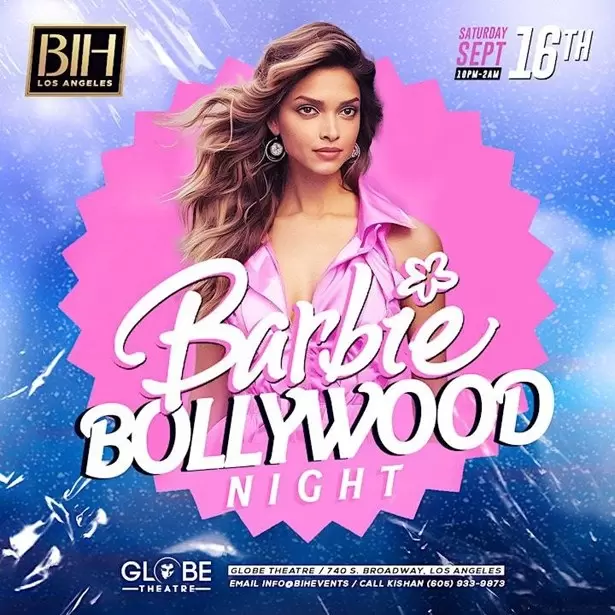 Barbie Bollywood Night on September 16th Globe Theatre Los Angele