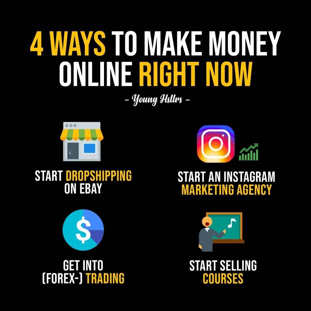 4 ways to make money online right now.