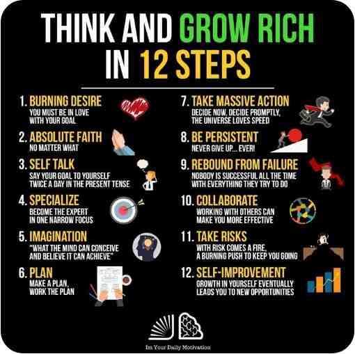 Think and grow rich in 12 steps