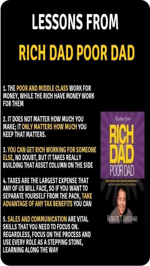 Life lessons from rich dad vs poor dad 