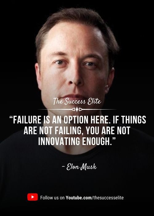 Failure is an option here. if things are not failing, you