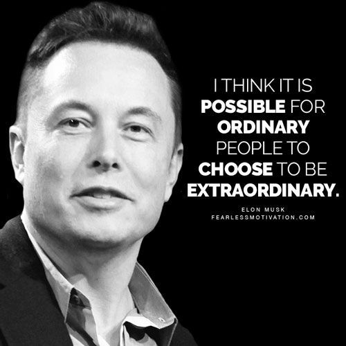 I think it is possible for ordinary people to choose to be extraordinary
