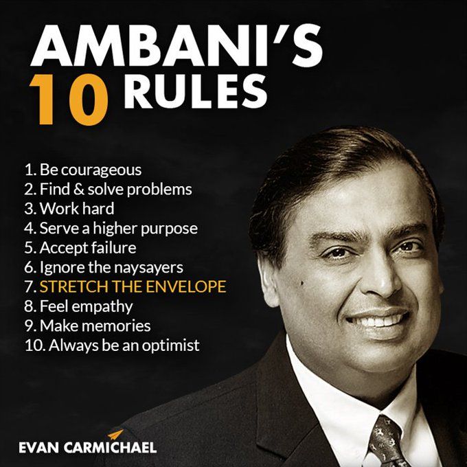 Top 10 Rules of Mukesh Ambani