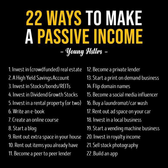 22 Ways to make a passive income