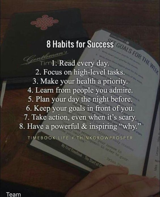 8 habits for successful people