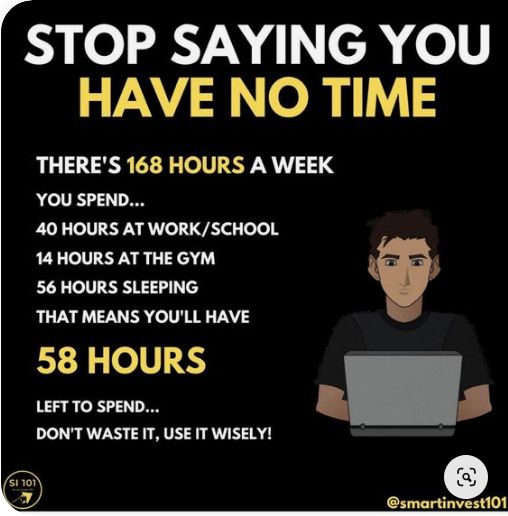 Stop saying you have no time