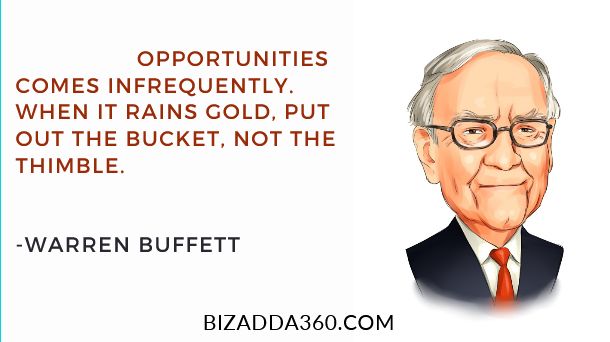 Warren Buffett quote on Opportunity.