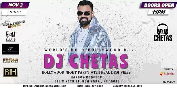 Bollywood Night with DJ Chetas (World's #1 Bollywood DJ) Theater