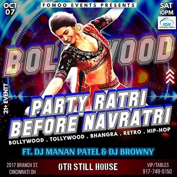 BOLLYWOOD PARTY RATRI BEFORE NAVRATRI (CINCINNATI)