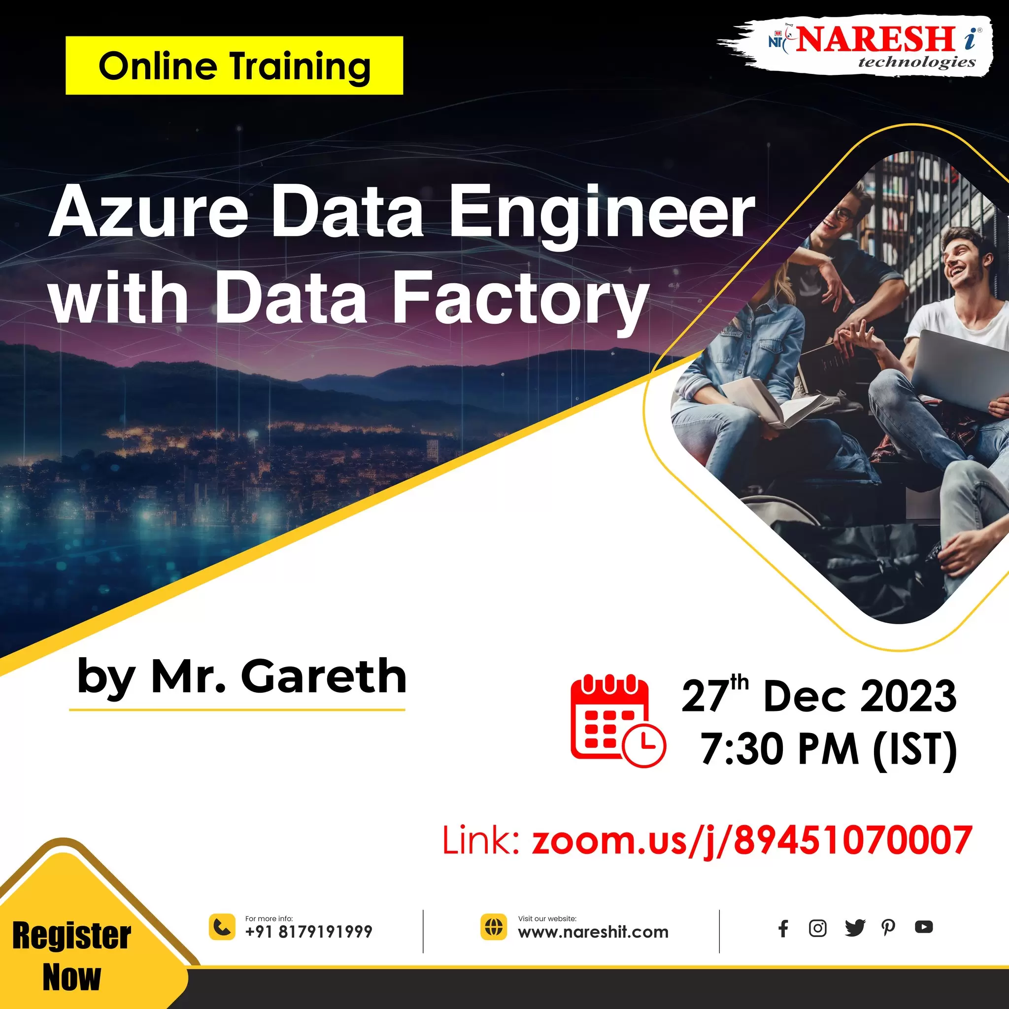 Free Demo On Azure Data Engineer with Data Factory - NareshIT