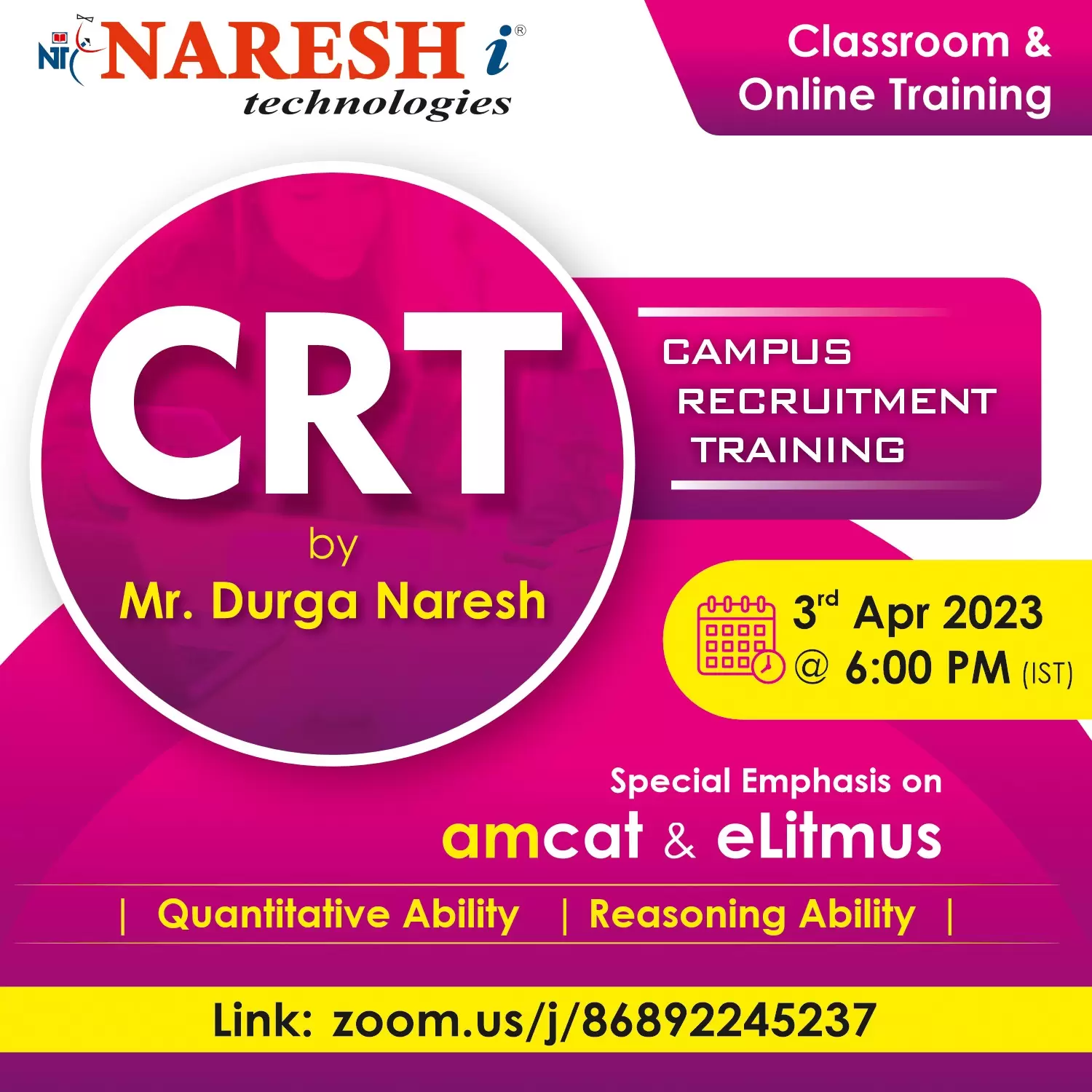 Free Online Demo On CRT by Mr. Durga Naresh - Nareshit