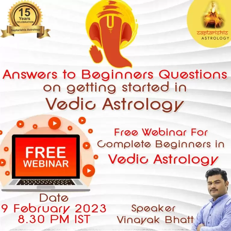 Free Webinar for Complete Beginners in Vedic Astrology