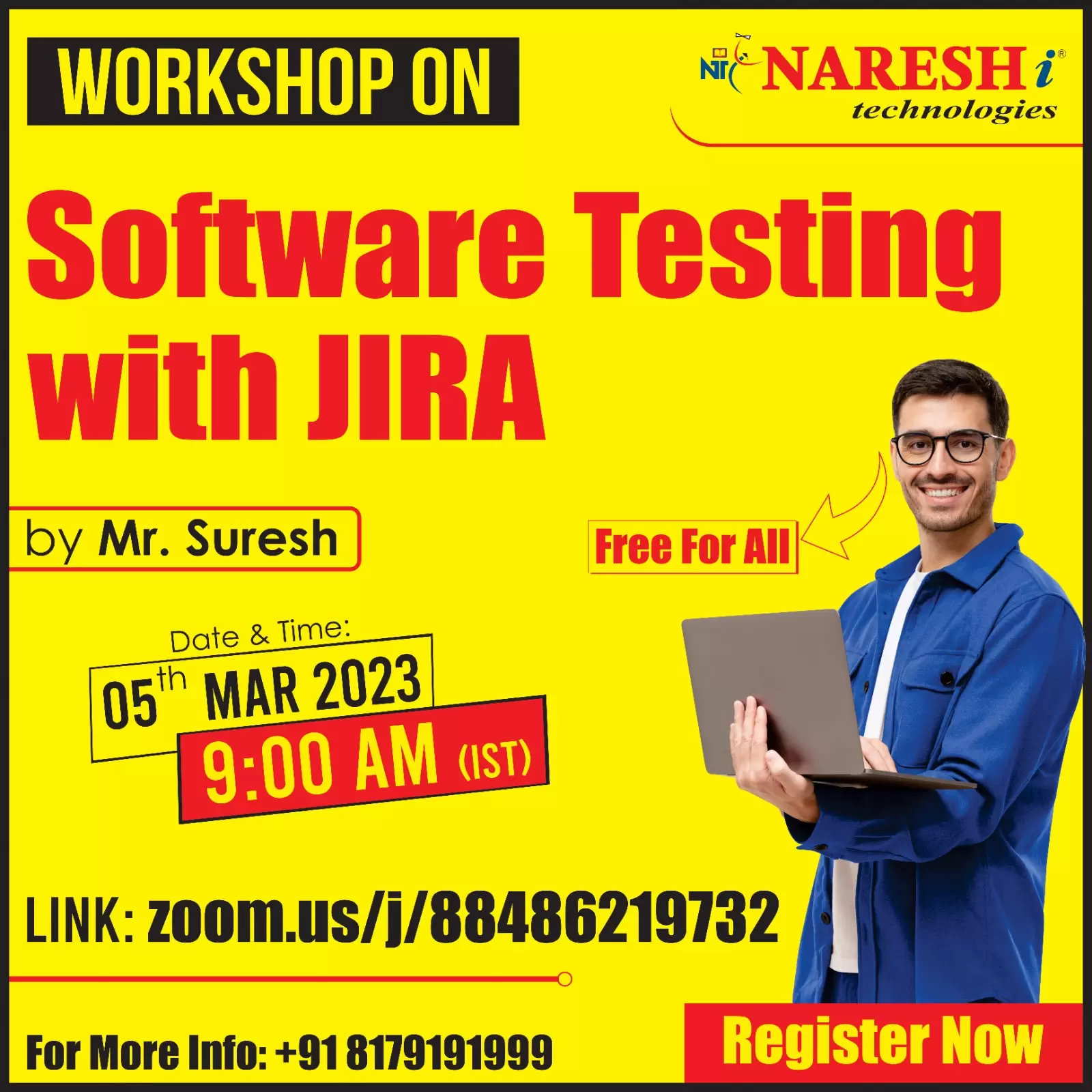 Free Workshop On Software Testing With JIRA By Mr.Suresh-NareshIT
