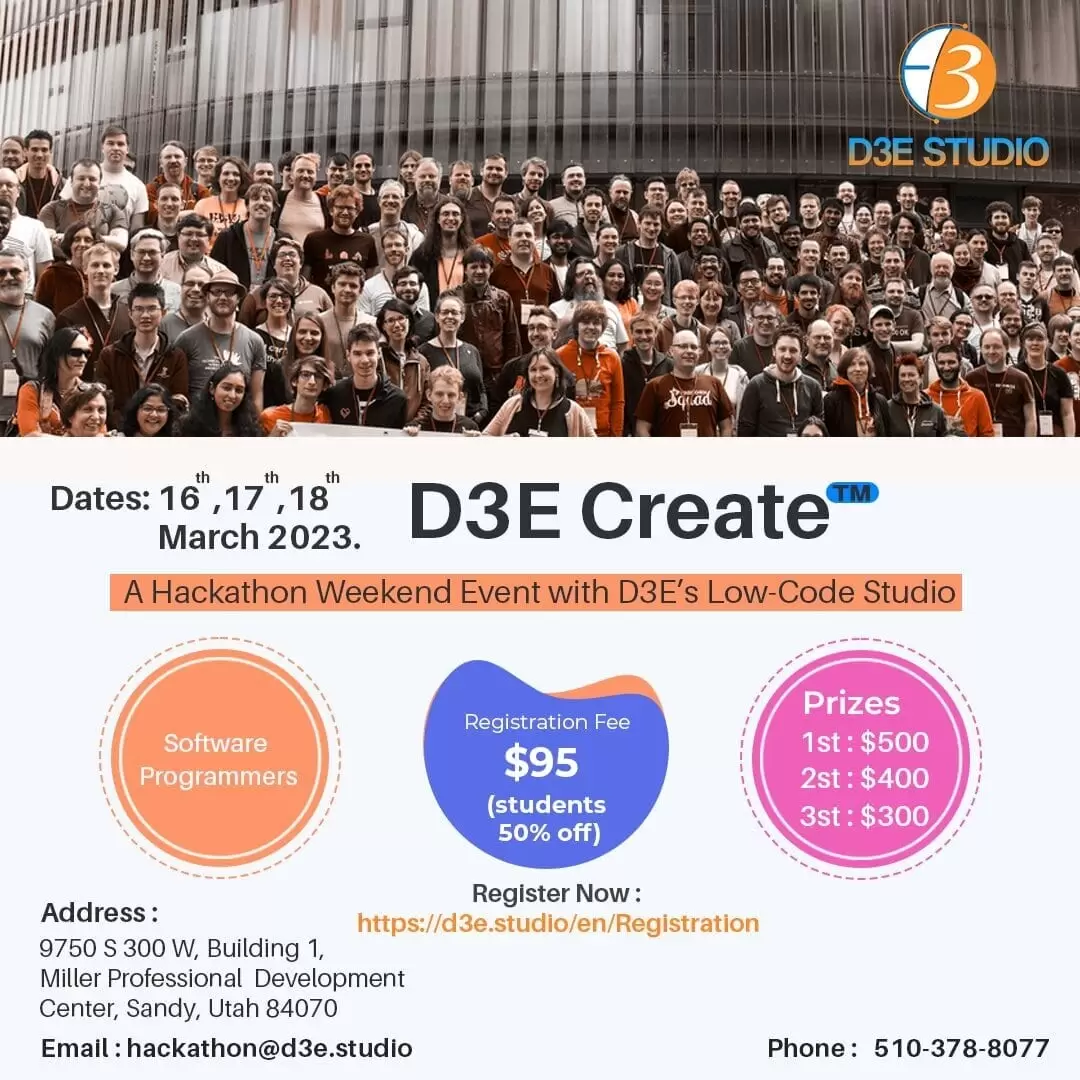 Get Excited To Explore A Journey In Low-code With D3E Create ™ -