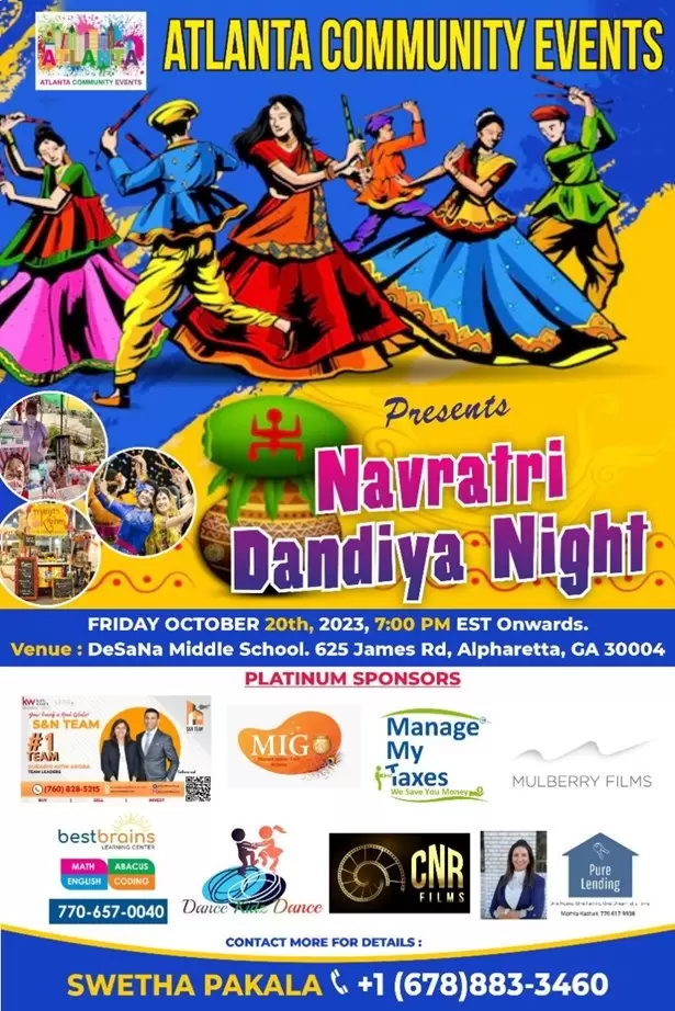 NAVRATRI DANDIYA NIGHT in ALPHARETTA, GEORGIA - OCTOBER 20th 2023