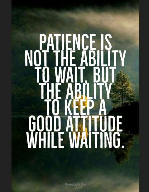 Patience is not the ability to wait, but the ability to keep a good attitude while waiting.
