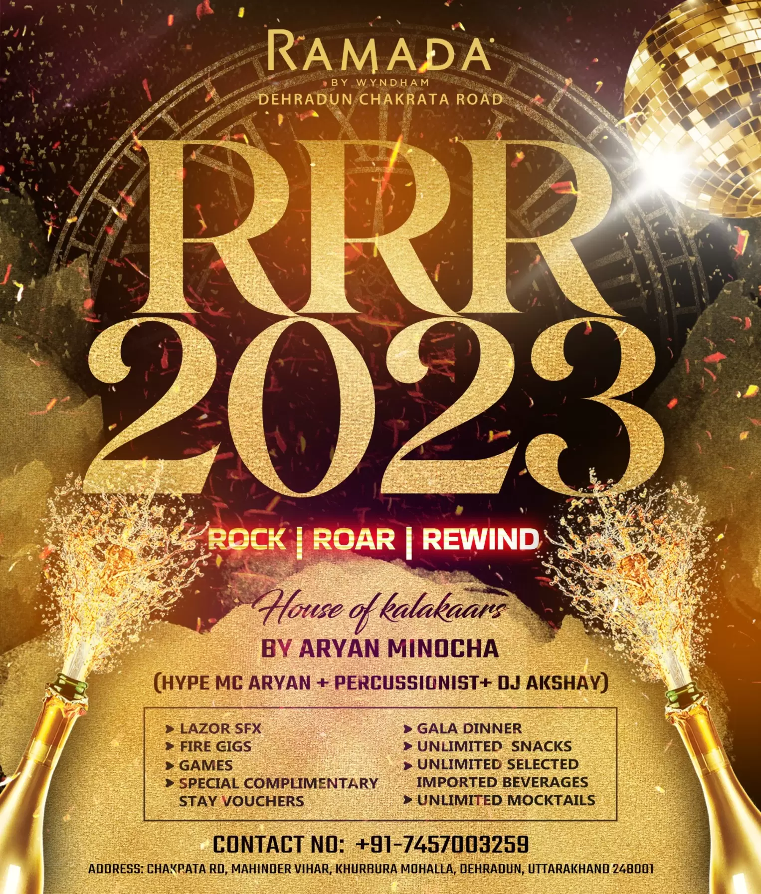 Ramada RRR 2023 New Year Party in Dehradun