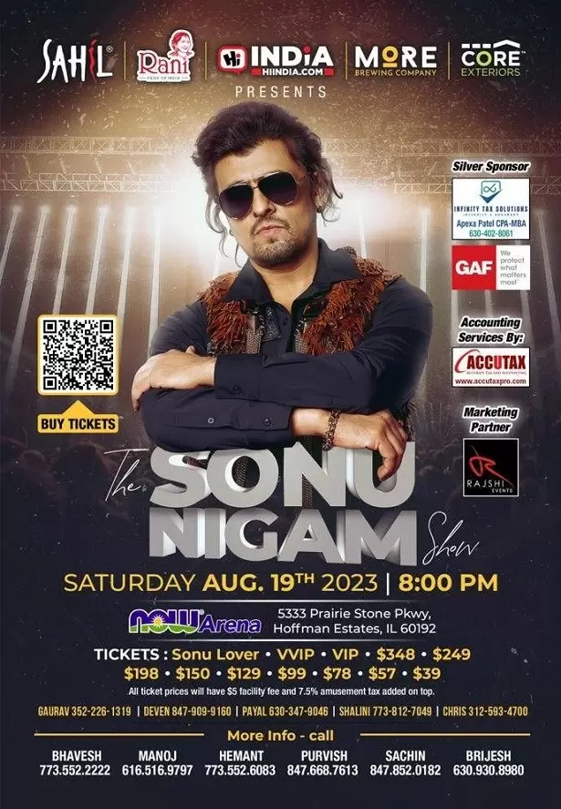 Sonu Nigam Live Concert in Chicago 2023